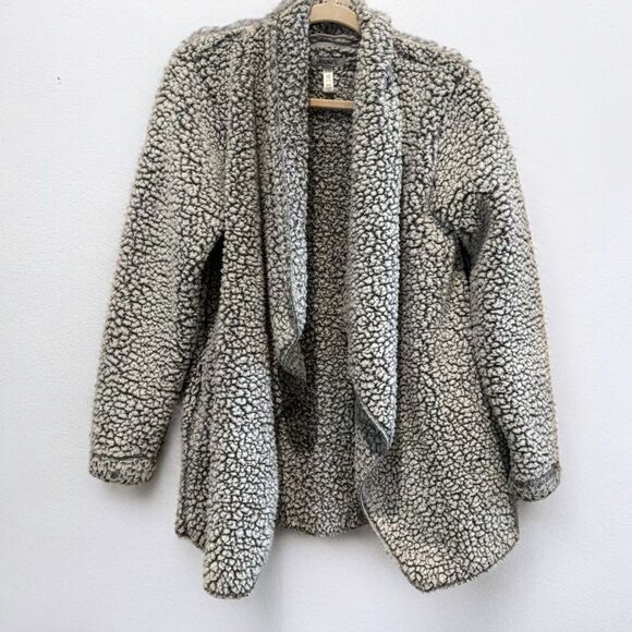 Jockey Grey Sherpa Cardigan Sweater Fleece - Size S/M - Picture 1 of 3